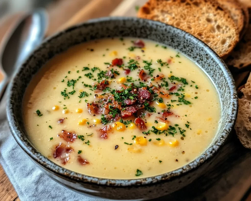 Spring Soup: Creamy Corn & Bacon Soup in 25 Minutes