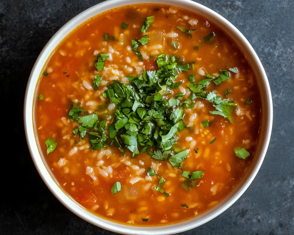 Spring Soup: Tomato Rice Soup in 20 Minutes