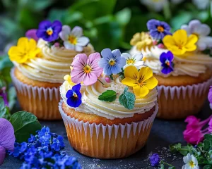 Spring Cupcakes: Vanilla Flower Garden Cupcakes in 30 Minutes