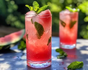 Summer Drinks Nonalcoholic: Watermelon Mint Lemonade in 10 Minutes