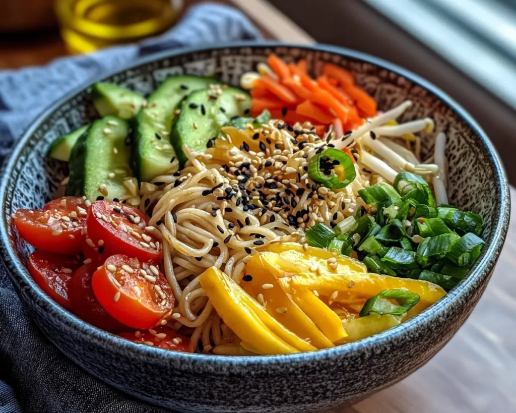 Healthy Easy Recipes: Sesame Ginger Noodle Bowl in 15 Minutes