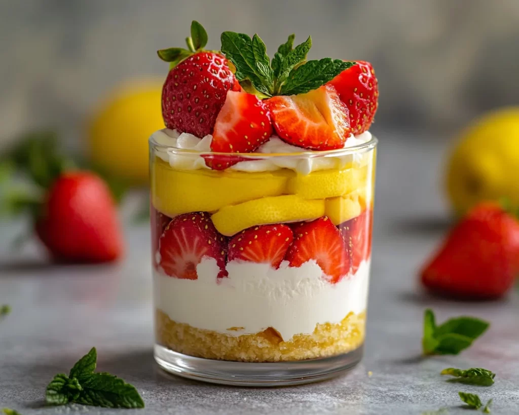 Spring Desserts: Lemon Strawberry Layered Dessert in 5 Steps