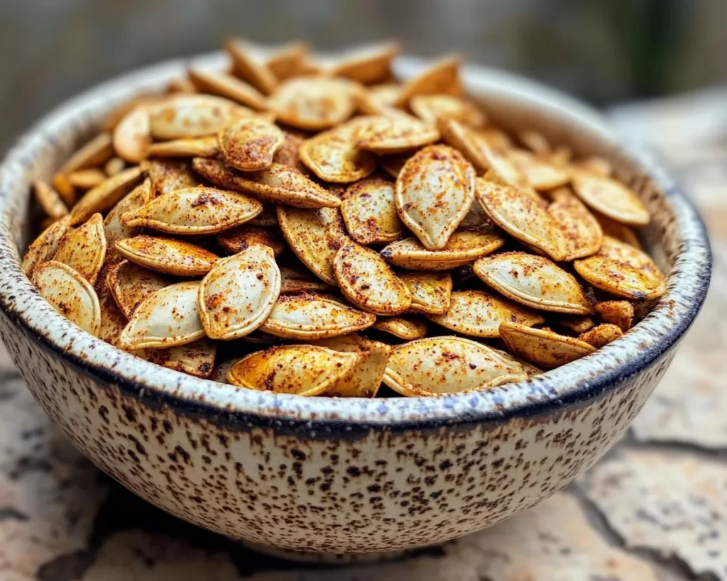 Healthy Munchies: Roasted Spiced Pumpkin Seeds in 20 Minutes