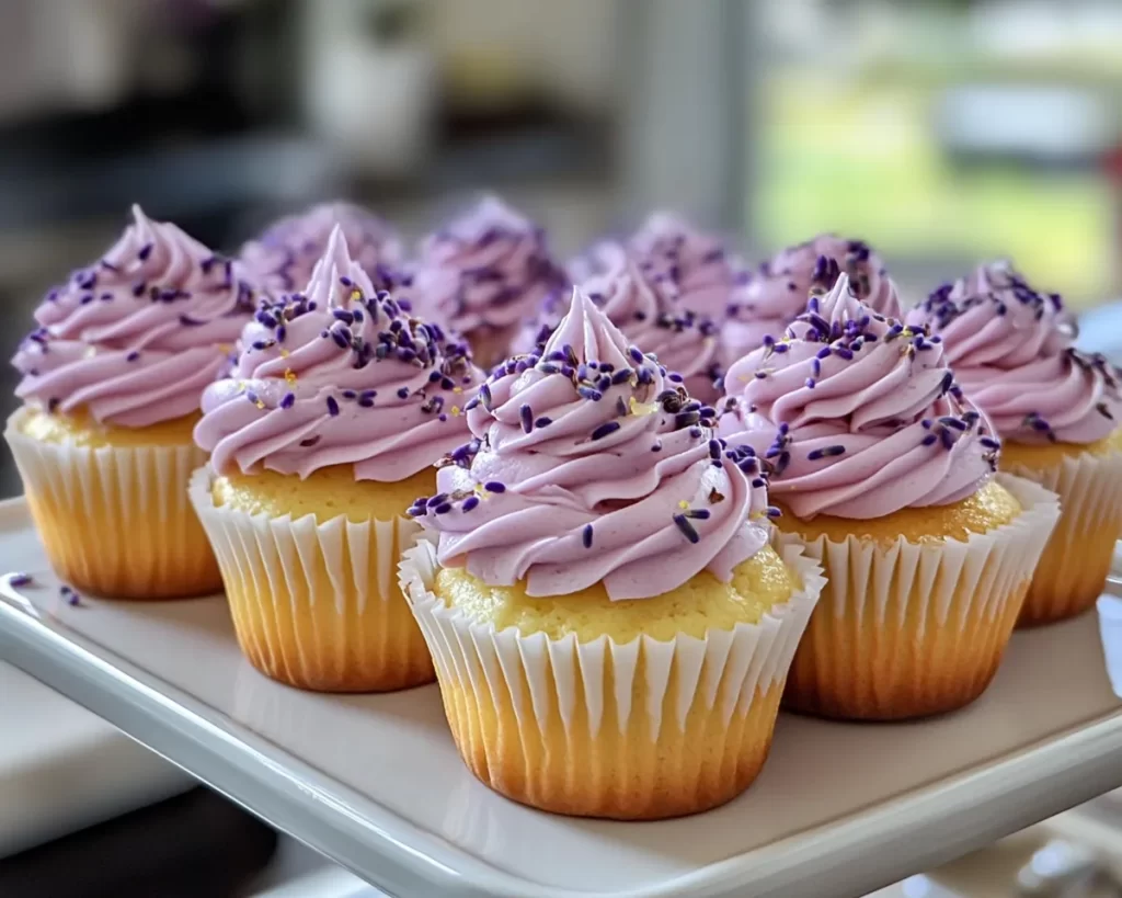 Spring Cupcakes: Lemon Lavender Buttercream Cupcakes in 30 Minutes
