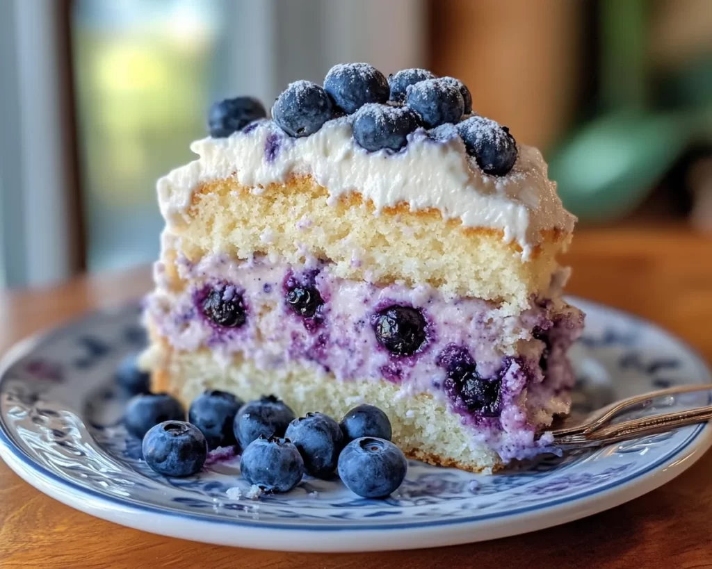 Spring Desserts: Blueberry Vanilla Pudding Cake in 7 Steps