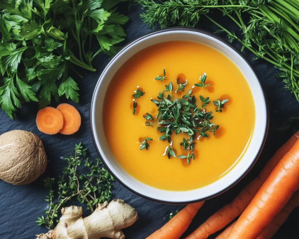 Spring Soup: Carrot Ginger Coconut Soup in 20 Minutes