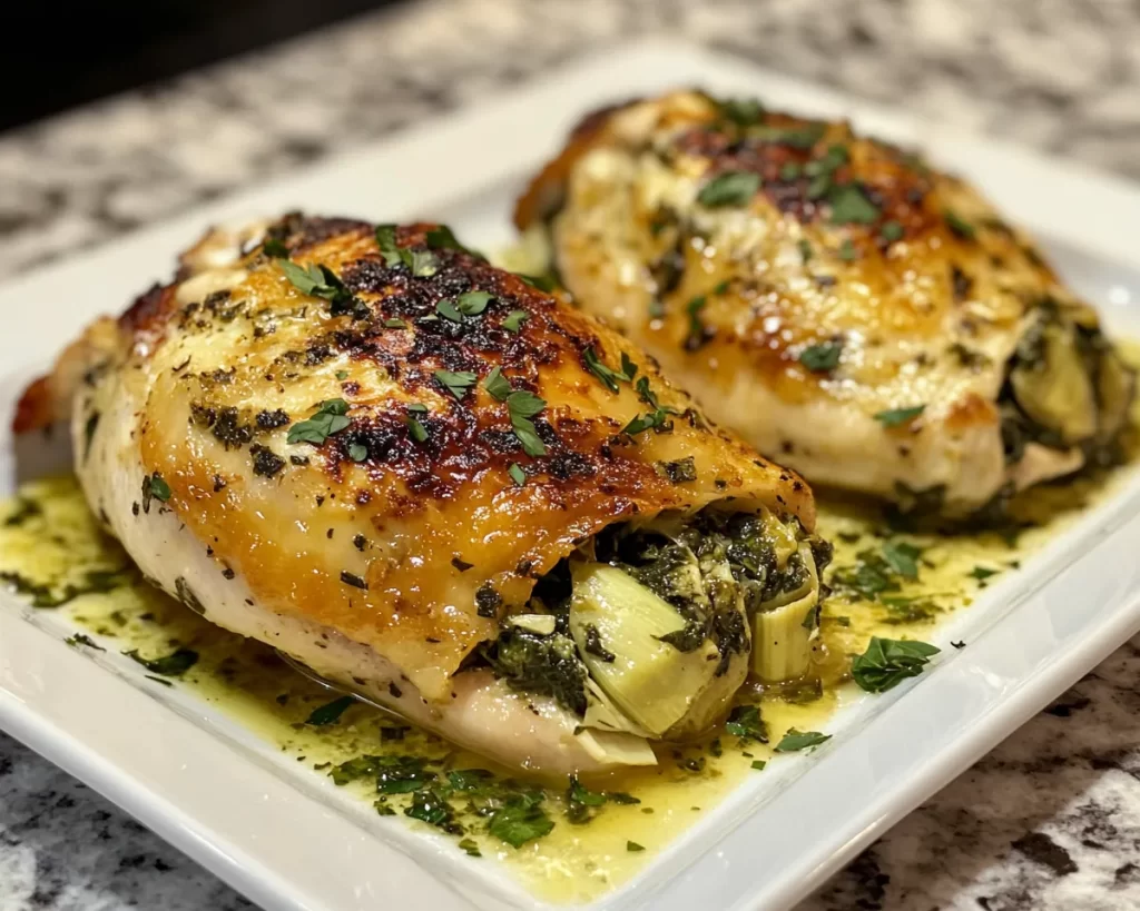 Spring Dinner Ideas: Spinach Artichoke Stuffed Chicken in 20 Minutes