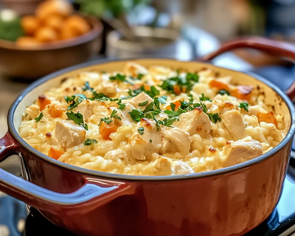 Easy Dinner Recipes for Family: Creamy Chicken Rice Bake in 30 Minutes