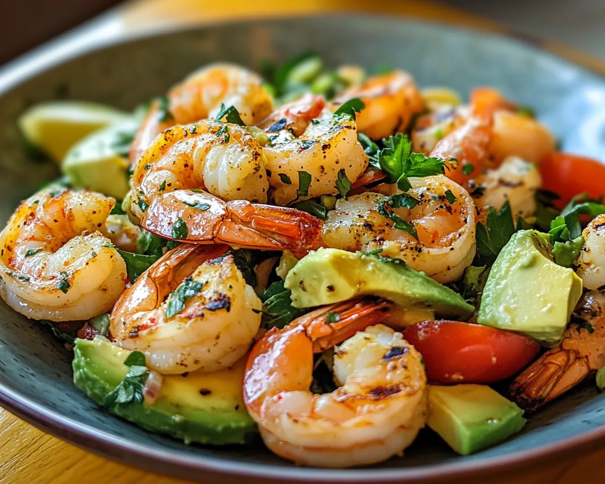 Summer Dinner Ideas: Grilled Shrimp & Avocado Salad in 15 Minutes