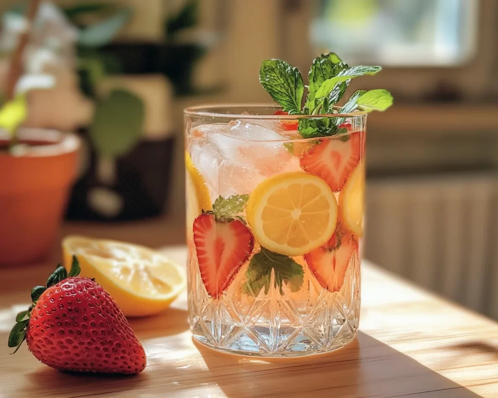 Spring Drinks: Strawberry Lemon Mocktail (Fresh + Easy)