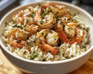 Spring Dinner Ideas: Garlic Herb Shrimp & Rice in 20 Minutes