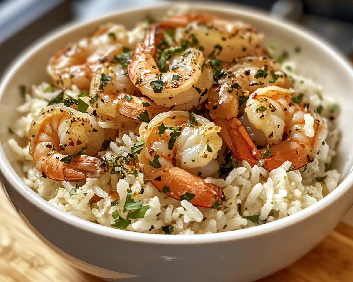 Spring Dinner Ideas: Garlic Herb Shrimp & Rice in 20 Minutes