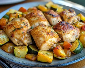 Summer Meals Dinner: One Pan Chicken + Zucchini