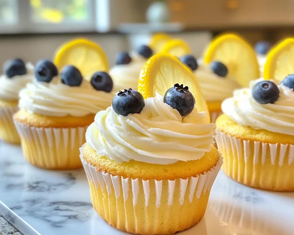 Spring Cupcakes: Lemon Blueberry Cupcakes (Moist)