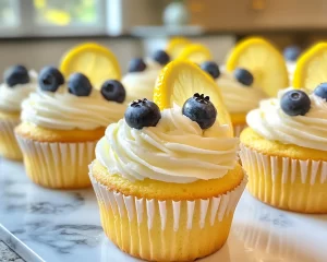 Spring Cupcakes: Lemon Blueberry Cupcakes (Moist)