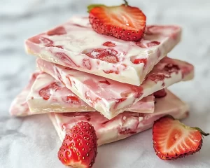 Spring Dessert: Strawberry Yogurt Bark (Easy Freezer Treat)