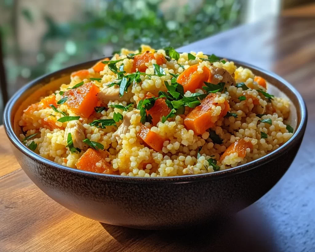 Spring Dinner Ideas: Roasted Carrot & Chicken Couscous in 25 Minutes