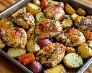 Easy Dinner Recipes for Family Comfort Foods: Sheet Pan Chicken + Potatoes