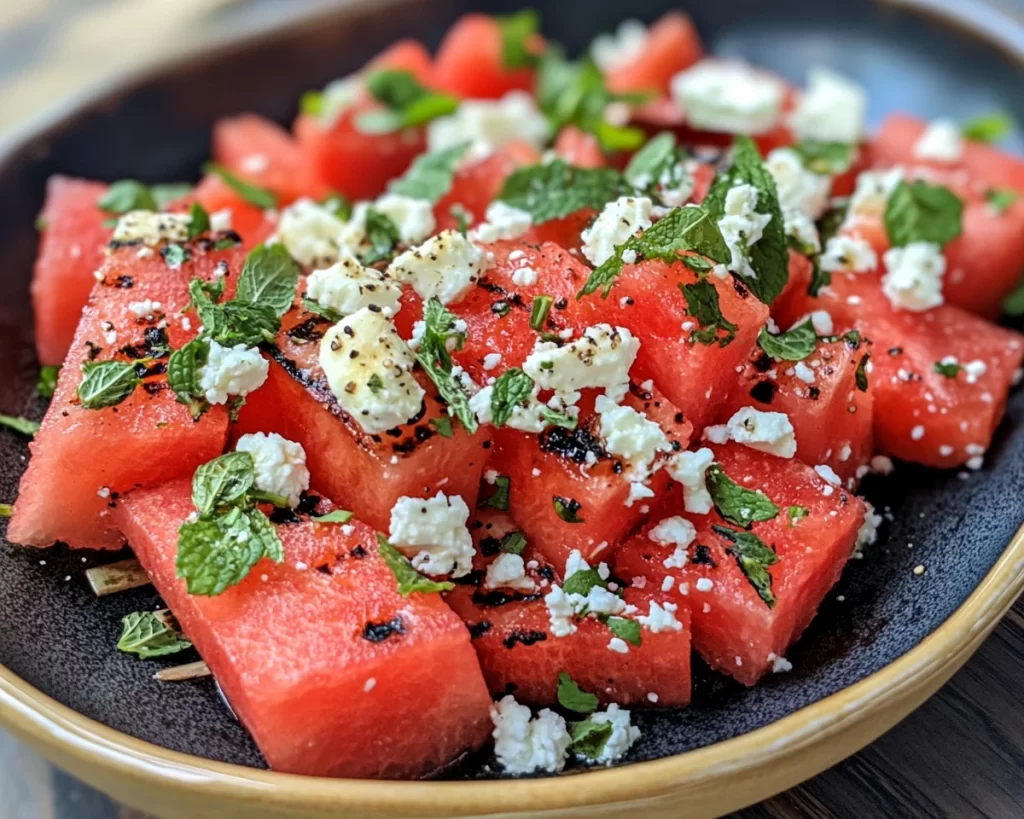 Grilling Recipes: Grilled Watermelon With Feta and Mint in 10 Minutes