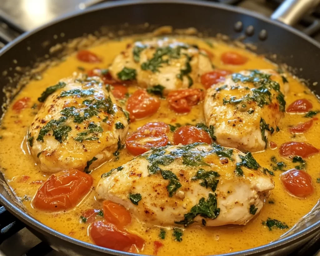 Easy Dinner Recipes for Family: Creamy Tomato Chicken Skillet in 20 Minutes