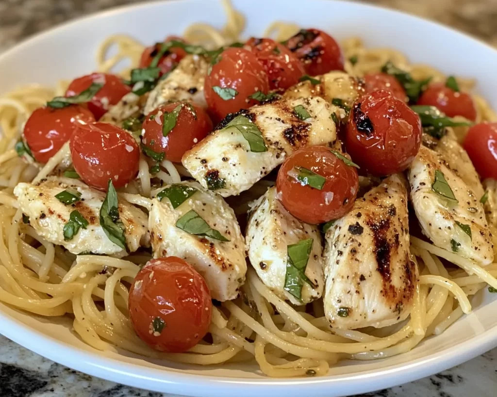 Summer Dinner Ideas: Caprese Pasta with Grilled Chicken in 20 Minutes