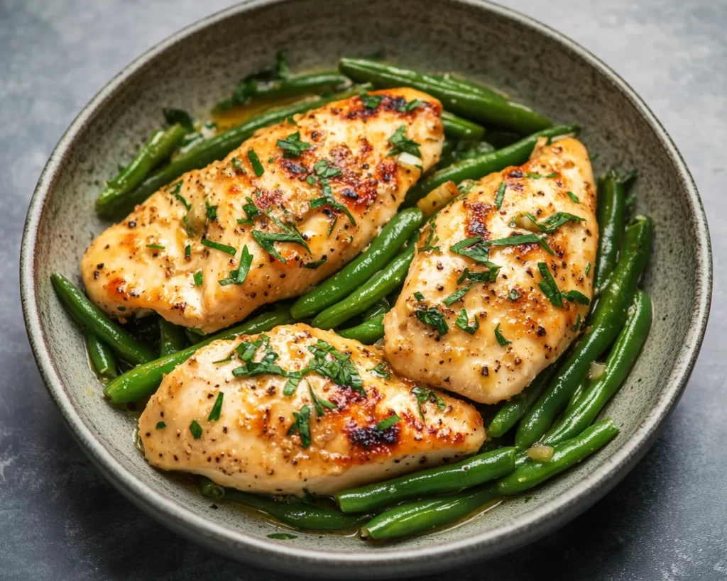 Healthy Easy Recipes: Garlic Butter Green Bean Chicken in 25 Minutes