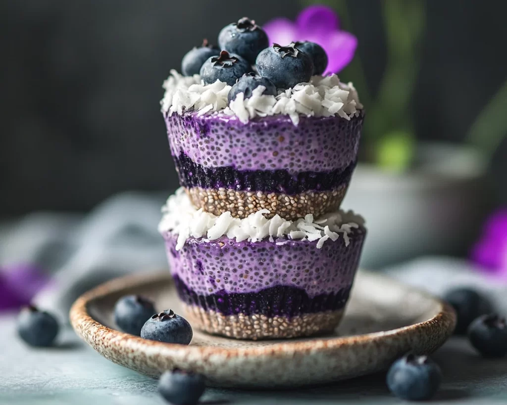 Spring Desserts: Blueberry Coconut Chia Cups in 5 Ingredients
