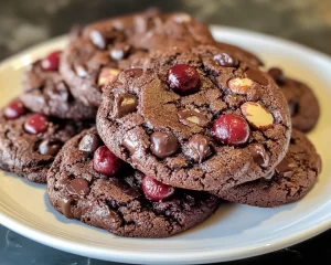 Black Forest Cookie: Black Cherry Almond Chocolate Cookies in 25 Minutes