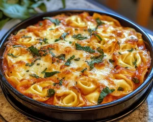 Easy Dinner Recipes for Family: Cheesy Baked Tortellini in 20 Minutes