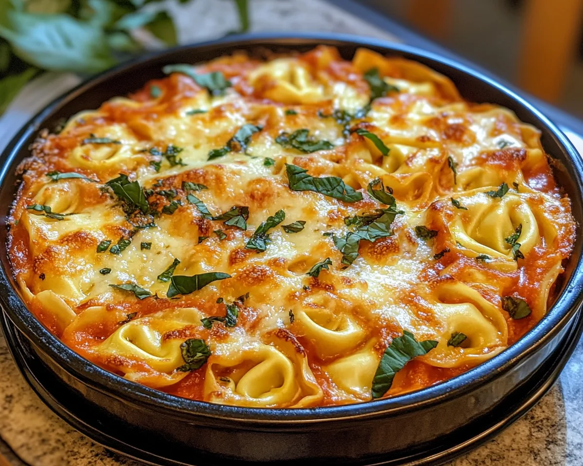 Easy Dinner Recipes for Family: Cheesy Baked Tortellini in 20 Minutes
