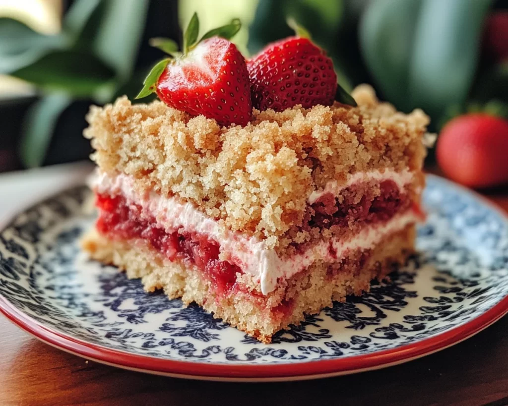 Spring Baking: Strawberry Cream Crumb Cake in 7 Steps