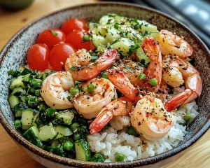 Spring Dinner Recipes: Shrimp Rice Bowl (Easy)