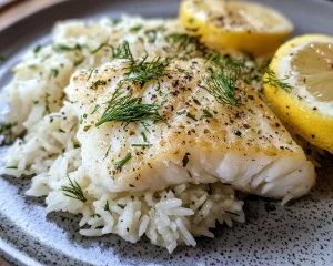 Spring Dinner: Lemon Dill Cod with Rice in 20 Minutes