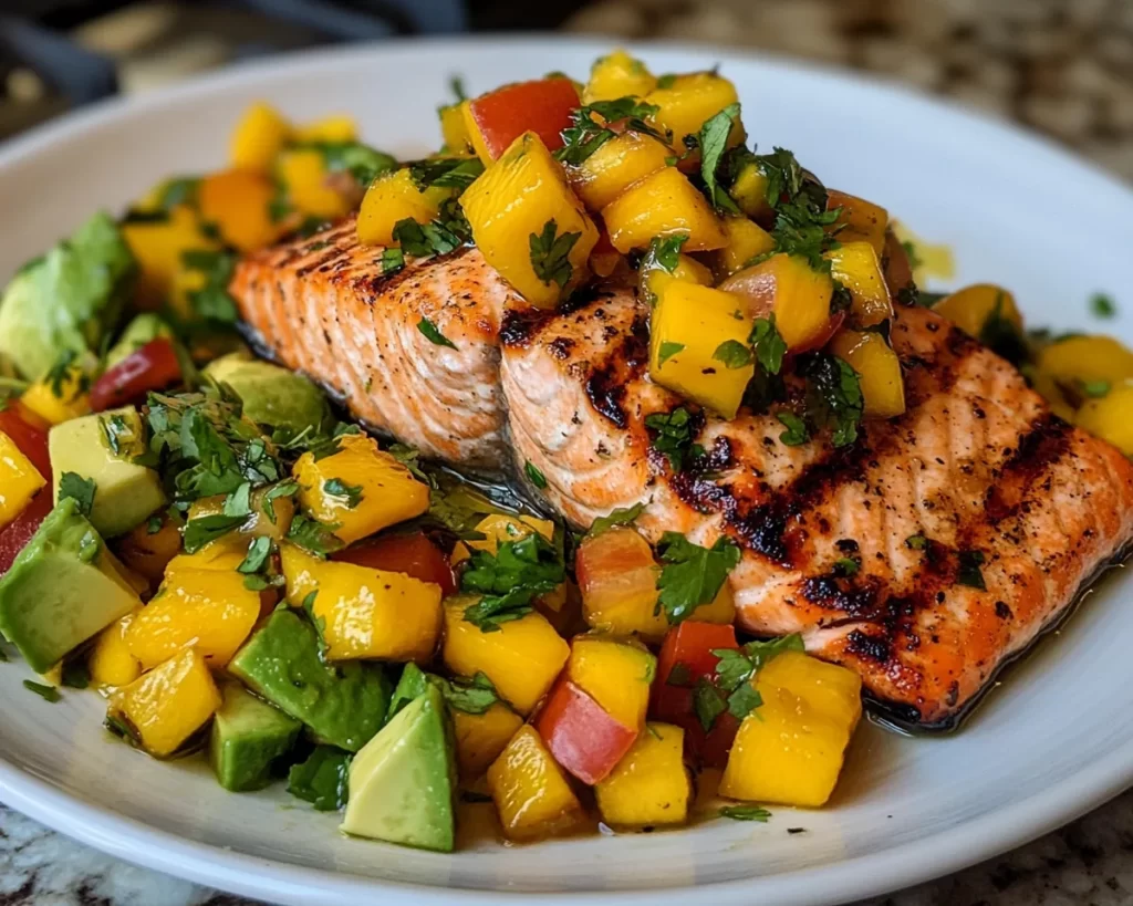 Summer Meals: Grilled Salmon With Mango Avocado Salsa in 20 Minutes