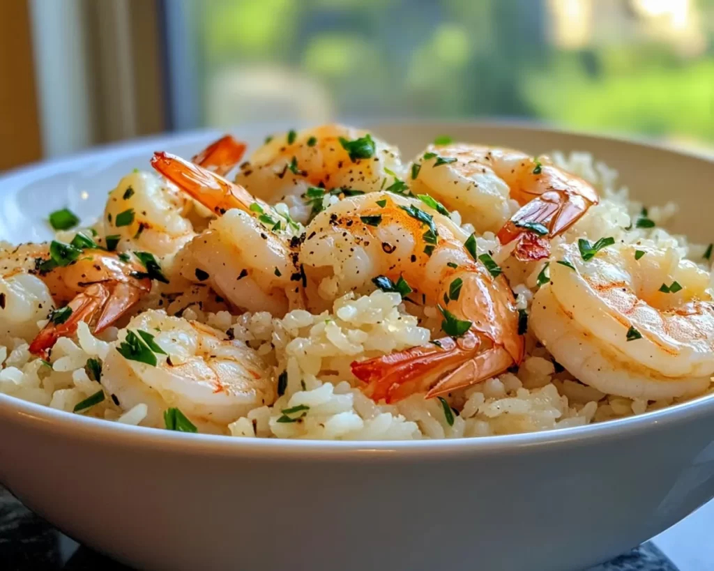 Spring Dinner Recipes: Garlic Butter Shrimp Rice in 20 Minutes