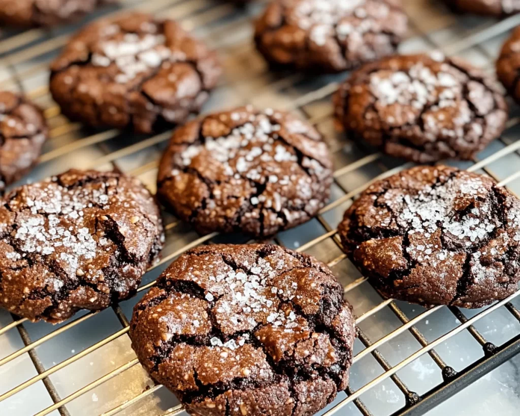 Double Chocolate Crinkle Cookies