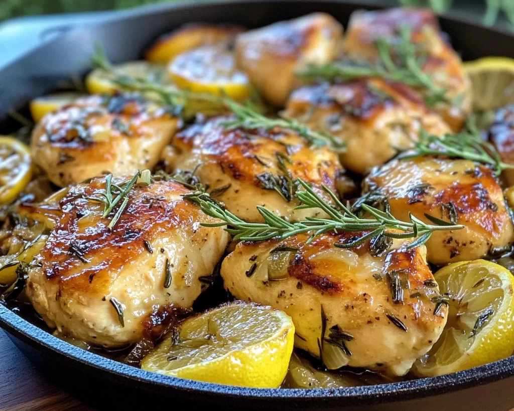Spring Recipes: Lemon Garlic Chicken Skillet