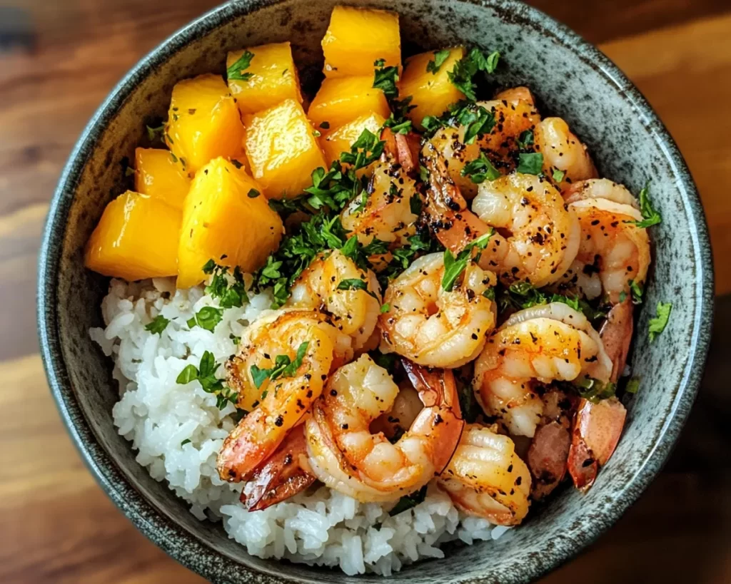 Summer Dinner Ideas: Mango Shrimp Rice Bowls in 20 Minutes