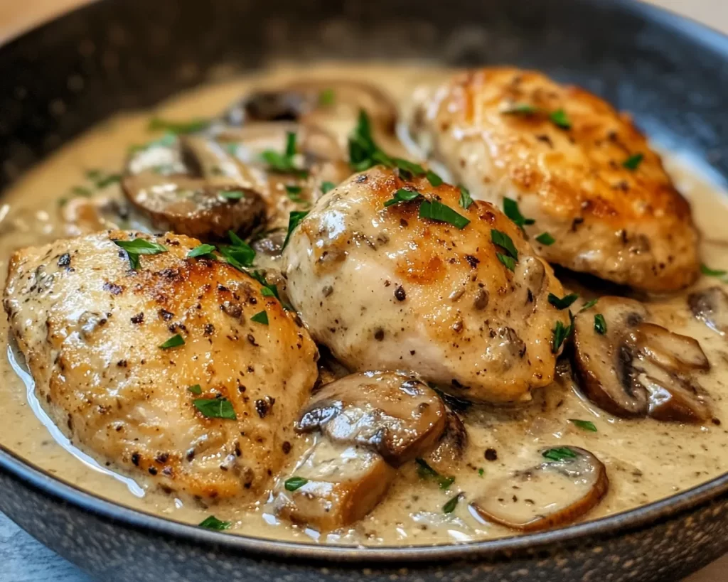 Spring Dinner Recipes: Creamy Mushroom Chicken in 25 Minutes