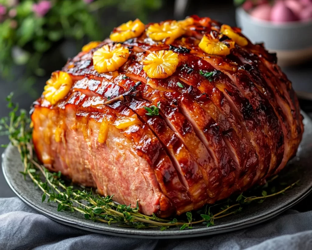Easter Foods: Honey Glazed Ham With Pineapple Glaze in 30 Minutes Prep
