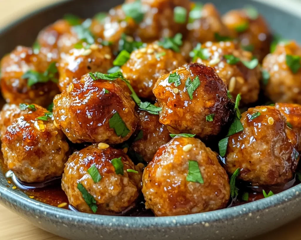 Spring Dinner: Honey Garlic Meatballs in 5 Ingredients