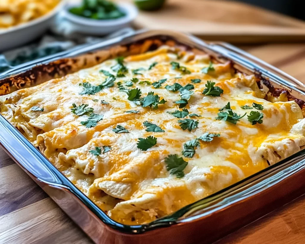 White Chicken Enchilada Casserole