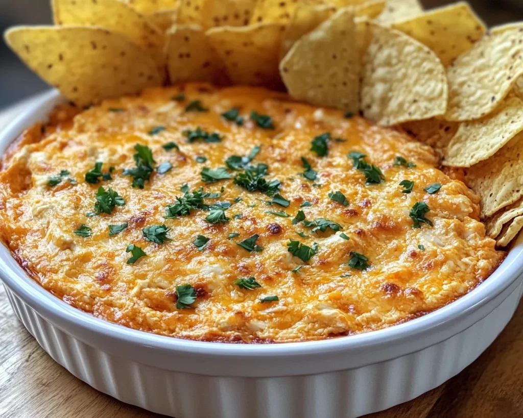 Baseball Snacks: Buffalo Chicken Dip With Tortilla Chips in 25 Minutes
