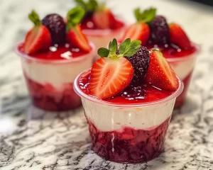 Spring Dessert: No Bake Strawberry Dessert Cups