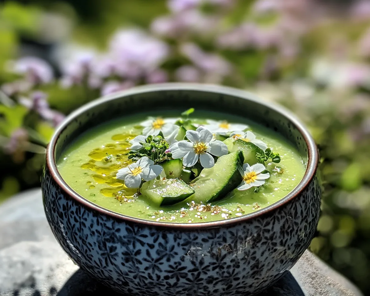 Spring Soup: Chilled Cucumber Avocado Gazpacho in 10 Minutes
