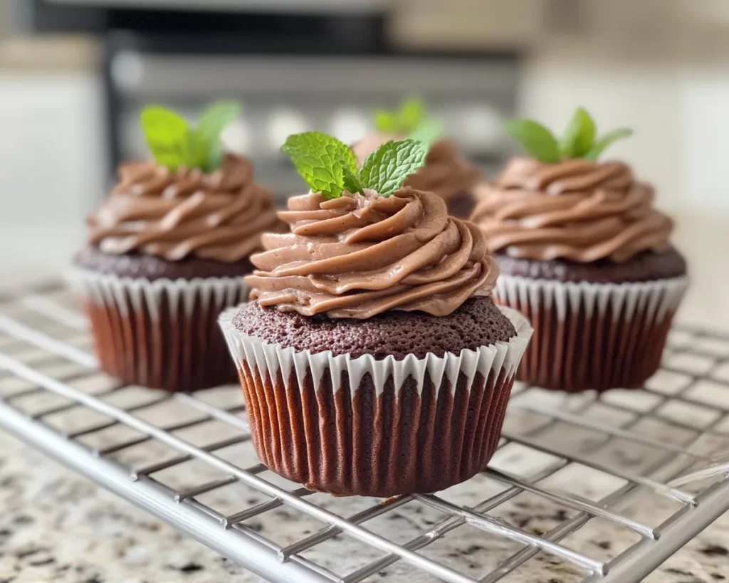 Spring Cupcakes: Chocolate Mint Cupcakes in 7 Steps