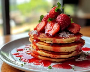 Strawberry Recipes Easy: Strawberry Pancakes (Quick)