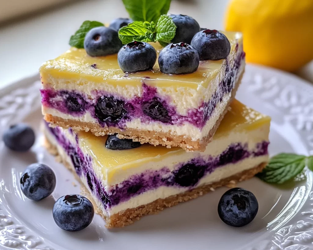 Spring Desserts: Blueberry Lemon Cheesecake Bars in 7 Steps