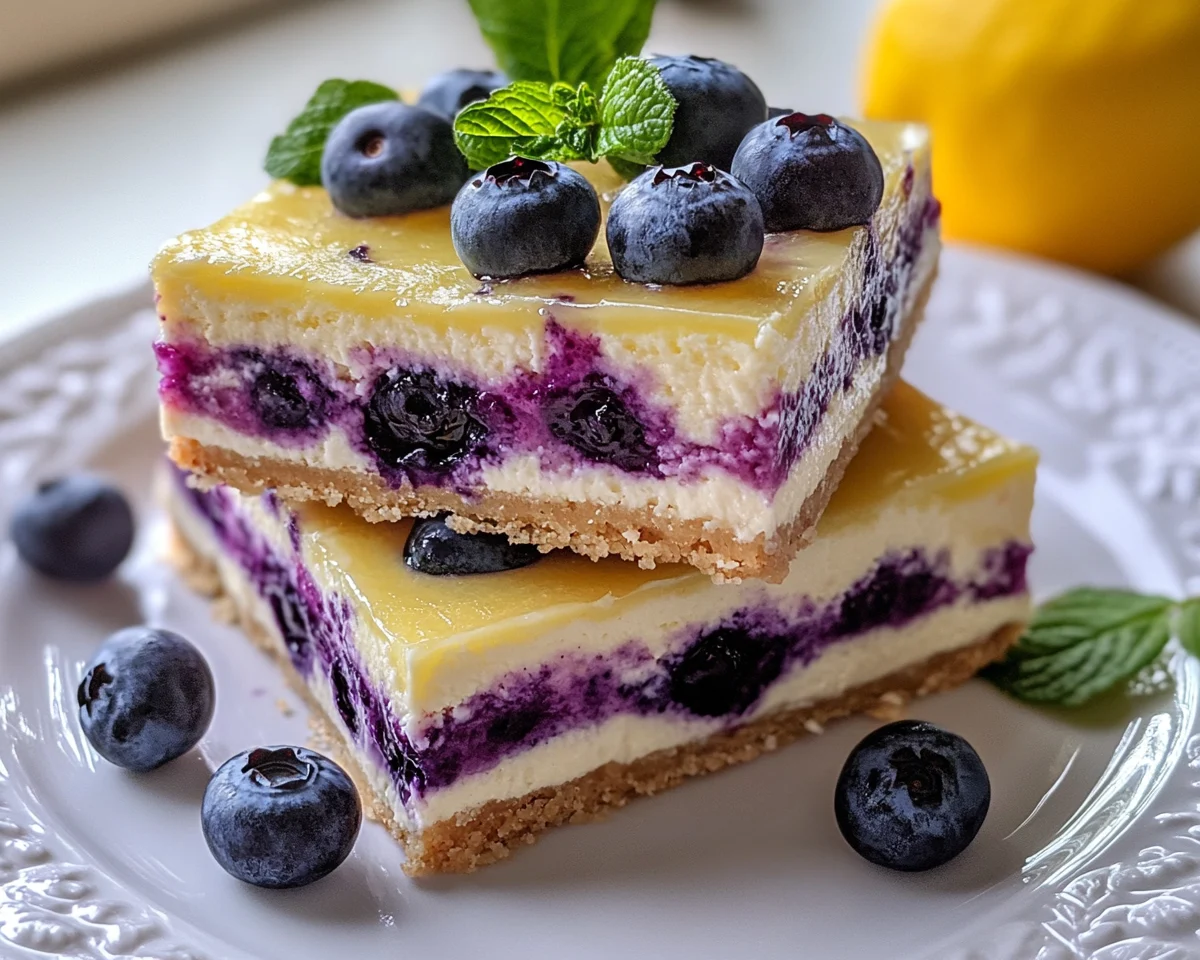 Spring Desserts: Blueberry Lemon Cheesecake Bars in 7 Steps