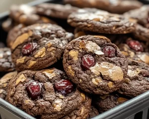 Black Forest Cookie: Cherry Chunk Brownie Cookies in 25 Minutes